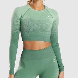 Gymshark Adapt Ombre Seamless Long Sleeve Crop Top